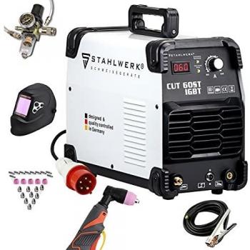 STAHLWERK cortador de plasma CUT 60 ST IGBT equipo completo con 60 Amperio, rendimiento de corte hasta 24 mm, para chapas pintadas & oxidadas