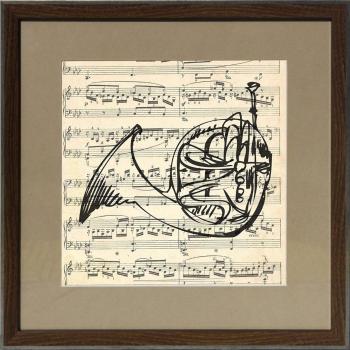 Dósfer 94876 - Cuadro decorativo, Partituras, 40 x 40 cm
