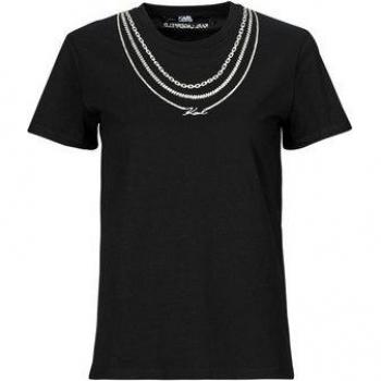 Karl Lagerfeld Women's Black Necklace T-Shirt