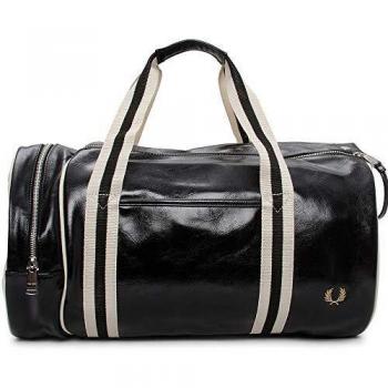 FRED PERRY Classic Barrel Bag Mochila de Deporte Hombres Negro - única - Mochila de Deporte