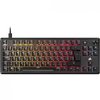 Corsair K70 CORE TKL Teclado Mecánico Gaming RGB Switch MLX Red v2 Negro Tenkeyless Interruptores Lineales Prelubricados Amortiguación Acústica de Doble Capa Tapas de ABS QW