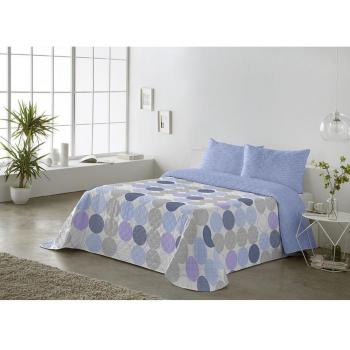 Colcha estampada reversible Frida Azul