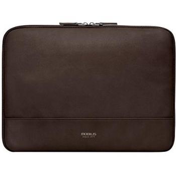 Funda Blanda para Portátiles de 12,5 a 14, Funda Acolchada con Elásticos de Sujeción, Cuero PU, Resistente al Agua, Laptop Sleeve, Marrón