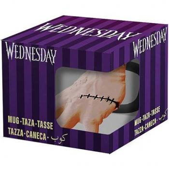 Taza 3D Cerámica Mano Cosa Wednesday - 414ml