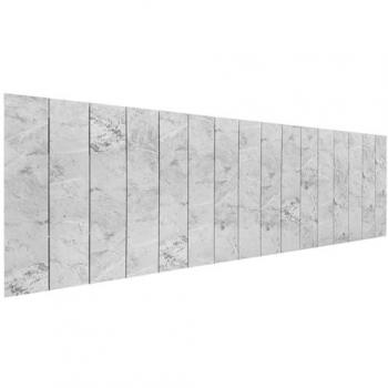 Cabecero Tapizado de Polipiel Premium Intercambiable Acolchado Rojo 135cm y Cabecero de Madera Reciclada DM Estilo Palet Vertical 150cm Acabado Mármol con Herrajes