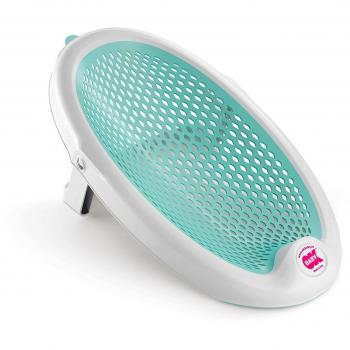 Hamaca de baño Jelly Turquesa OkBaby - Silla plegable, suave y cómoda para bebés de 0 a 8 meses (8 kg)