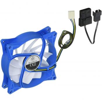 SilverStone SST-FW91 - Ventilador de refrigeración silencioso de 92mm PWM para ordenador Serie FW, blanco-azul