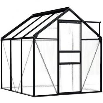 Invernadero de Aluminio Gris Antracita 3.61 m²