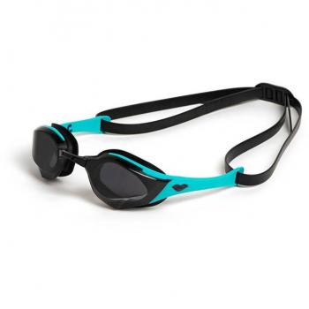 Gafas de Natación Arena Cobra Edge Swipe Unisex con Lentes Espejadas Negro y Azul Turquesa