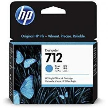 HP 712 3ED67A Cian, Cartucho de Tinta Original HP, de 29 ml, para Impresoras Plotter de Gran Formato HP DesignJet Series T2500, T1500, T900 y Studio y Cabezal de Impresión HP 713