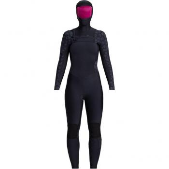 Traje de surf Roxy 5/4/3mm Swell Series con capucha y cremallera frontal