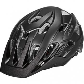 Casco de Ciclismo Alpina ANZANA Ultraligero Unisex Negro Mate 57-61 cm con Ventilación Fija y Certificación EN 1078