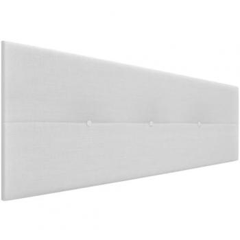 Cabecero Tapizado de Lino Natural Blanco con Botones 160x50cm para Camas 150/160 - Estilo Moderno