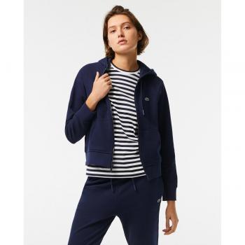 Lacoste Women's Basic Full Zip Hoodie - Dark Blue, Comfortable and Elegant