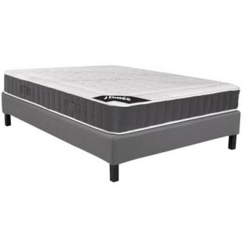 Conjunto de somier decorativo en kit + colchón de muelles ensacados con acolchado de espuma viscoelástica ATLANTIDE de YSMÉE - 27 cm de grosor - 140 x 190 cm