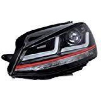 Faros Delanteros OSRAM LEDriving GTI Edición para VW Golf 7 (2013-2017) - Xenón, con Intermitentes Dinámicos, Color Negro/Rojo