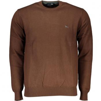 Embroidered Cotton Crew Neck Sweater - XXL Brown