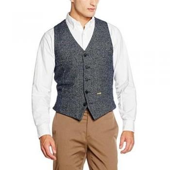 Luis Trenker Sebastian Muster, Chaleco para Hombre, Blau