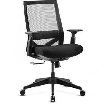 MC Haus Vulcano - Silla Oficina Regulable, Ergonómica, para Escritorio o Despacho, Negro
