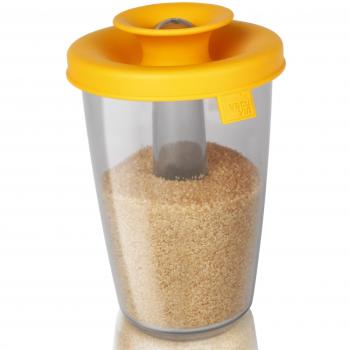Tomorrow's Kitchen Popsome Sugar & Rice - Dispensador de alimentos, color naranja