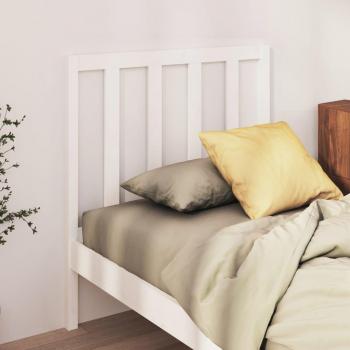 Cabecero para cama de madera maciza de pino blanca 81x4x100 cm