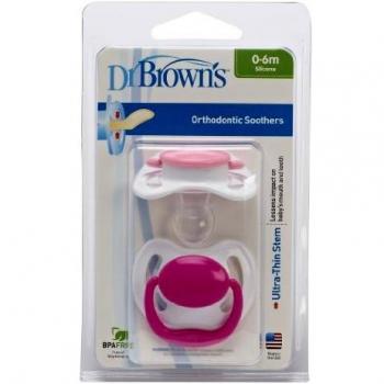 Dr. Brown's 963-SP - Pack de 2 chupetes T1, 0-6 meses, color rosa