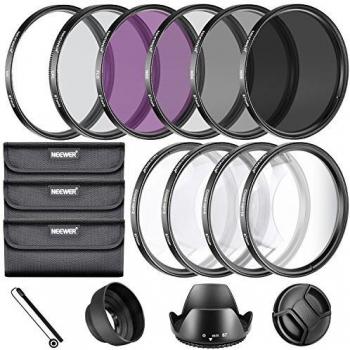 Neewer 67MM Kit Accesorios para Filtros de Objetivos para Lentes 67mm Set Filtros UV CPL FLD + Set de Primer Plano Macro