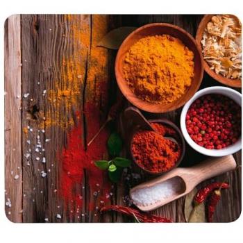 Tapa de Cocina Especias, Placa Cobertora para Cocinas Vitrocerámicas, Vidrio Templado, 56 x 50 cm, Multicolor