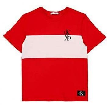 Calvin Klein IB0IB000386 Colour Block Camisetas Y Camisa DE Tirantes Boy Red 12Y