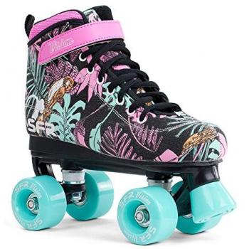 SFR Vision Canvas Patines 4 Ruedas Unisex Niños Rosa Floral 37 EU