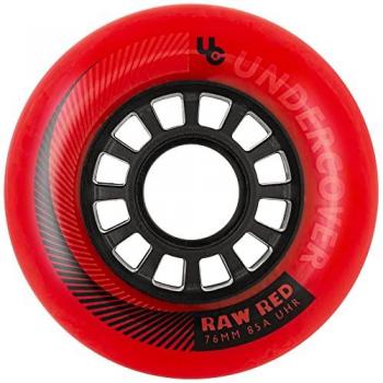 Patines Ruedas Undercover Wheels Raw 76mm 4 Unidades Dureza 85A Color Rojo