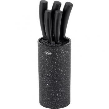 Set de Cuchillos JATA HACC4504 - Juego de 5 Cuchillos de Cocina con Soporte Tacoma, Acero Inoxidable y Mango de Polipropileno