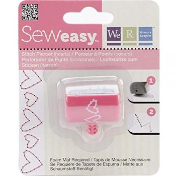 Sew Easy We R Memory Keepers Piercer LG HD Hearts, Diseño de Corazones, 1.25x1x1.25 Inches