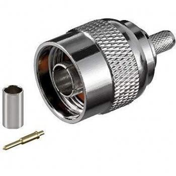 Conector N Macho Crimpable para Cable RG58 con Pin Dorado Ø 5,2 mm