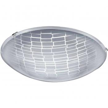 Plafón de Techo LED Malva 1, 11W, Luz Cálida, Diseño Clásico en Metal y Vidrio, Ø 31.5 cm