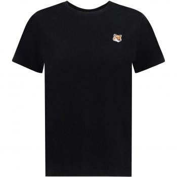 Maison Kitsuné Women's Black Bold Fox Head Patch T-Shirt Size M