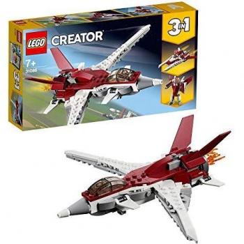 LEGO Creator - Reactor Futurista 3 en 1, Modelo de Construcción de Avión y Naves Espaciales para Niños a Partir de 7 Años (31086)