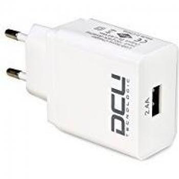 Cargador Tecnológico DCU con 1 Puerto USB de 5V y 2.4A Blanco
