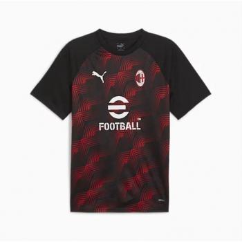 Puma AC Milan Pre Match Shirt para Hombre en Color Negro con Diseño Oficial de la Temporada 23/24