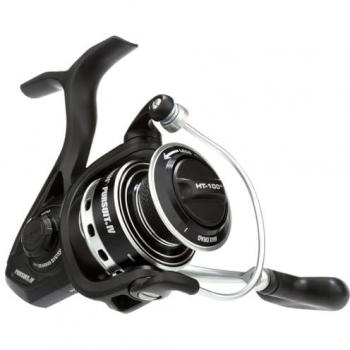 Penn Pursuit IV - Carrete Giratorio de Agua Salada, Pesca de Giro, Plantilla, Carrete de señuelo para Uso Completo, Barco, Kayak, Orilla, Negro/Plateado