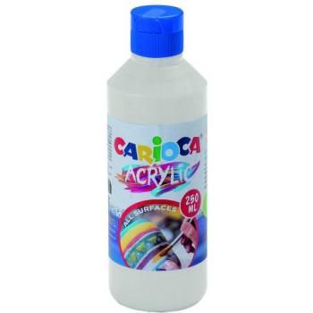 BOTELLA PINTURA ACRILICA 250 ML. BLANCO CARIOCA 40431/01