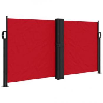 Toldo lateral retráctil 120x1200 cm, Color Negro, Crema, Azul y Rojo, Pantalla de Privacidad, Toldo Resistente al Agua Rayos UV para Jardín Patio Balcón