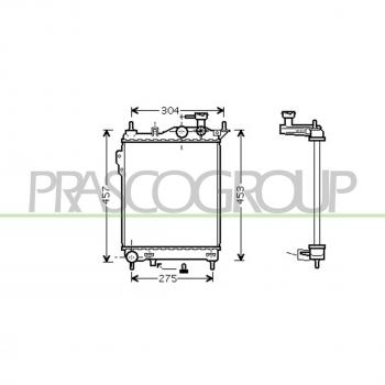Radiador de refrigeración del motor PRASCO HN330R001