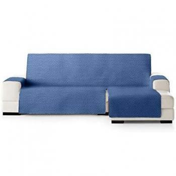 Eysa Oslo Funda, Poliéster, Azul/Gris, Chaise Longue Extra 290cm. Válido para sofá Desde 300 a 350cm