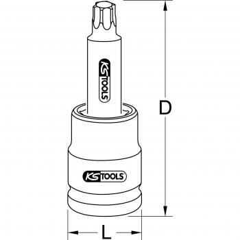 Cubo de Impacto KS Tools 450.0472, 1 con Punta TX T70, Largo