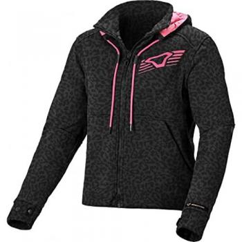 Sudadera con Capucha de Moto para Mujer Macna District Negra - Chaqueta Textil Gris XL