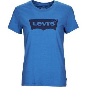 Levi's The Perfect Tee Women's T-Shirt in Blue, Elegant Blue Cotton Tee with Classic Print - Size S