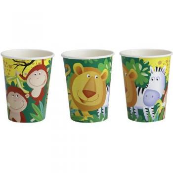 Riethmueller Cups, Jungle Party, 250 Ml, 8 Pcs.