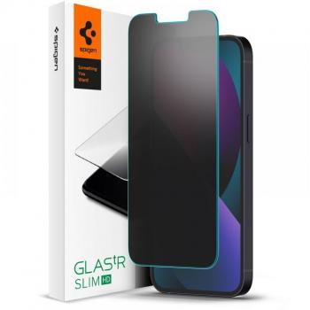 Protector de Pantalla de Vidrio Templado Spigen Glas.tR Slim Privacy para iPhone 13/13 Pro/14 - 9H