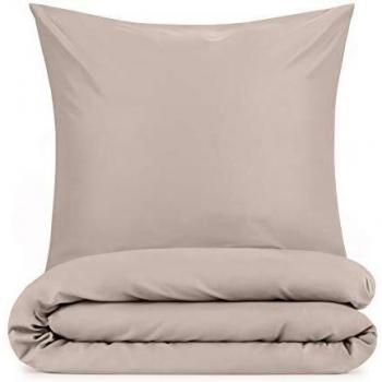Blumtal Juego de Funda Nórdica de Microfibra Muy Suave y Transpirable - Set de 3 Piezas Funda Edredón Nórdico + 2 Fundas de Almohada para Cama de 90, Taupe